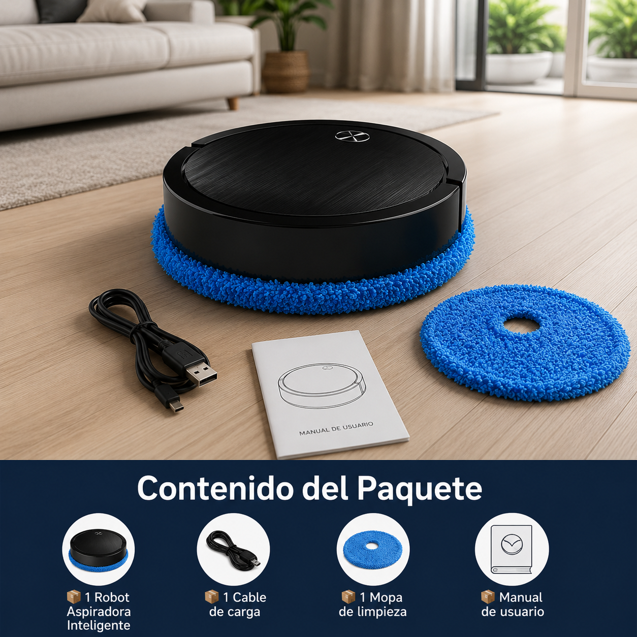 ASPIRADORA INTELIGENTE CON TRAPEADOR XM12