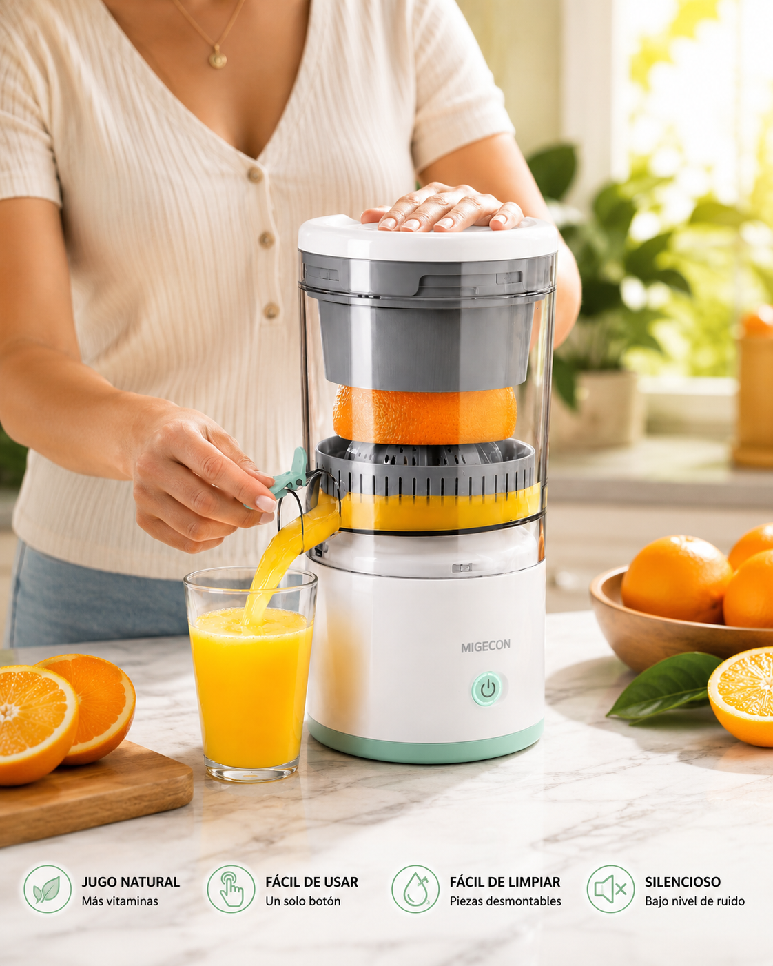 🍊EXPRIMIDOR DE JUGO RECARGABLE