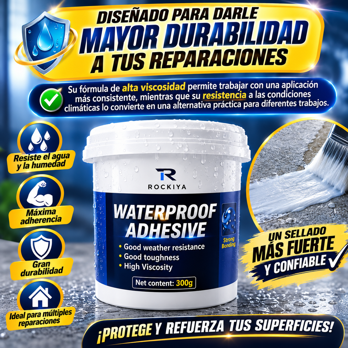 SELLADOR IMPERMEABILIZANTE TRANSPARENTE MULTIUSO 300 GRAMOS