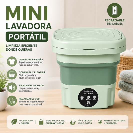 🧺 MINI LAVADORA PORTÁTIL PLEGABLE