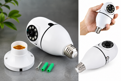 💡 CÁMARA DE SEGURIDAD TIPO BOMBILLO WIFI