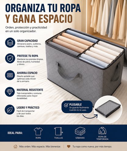 Organizador de Ropa Plegable 60 × 40 × 35 cm