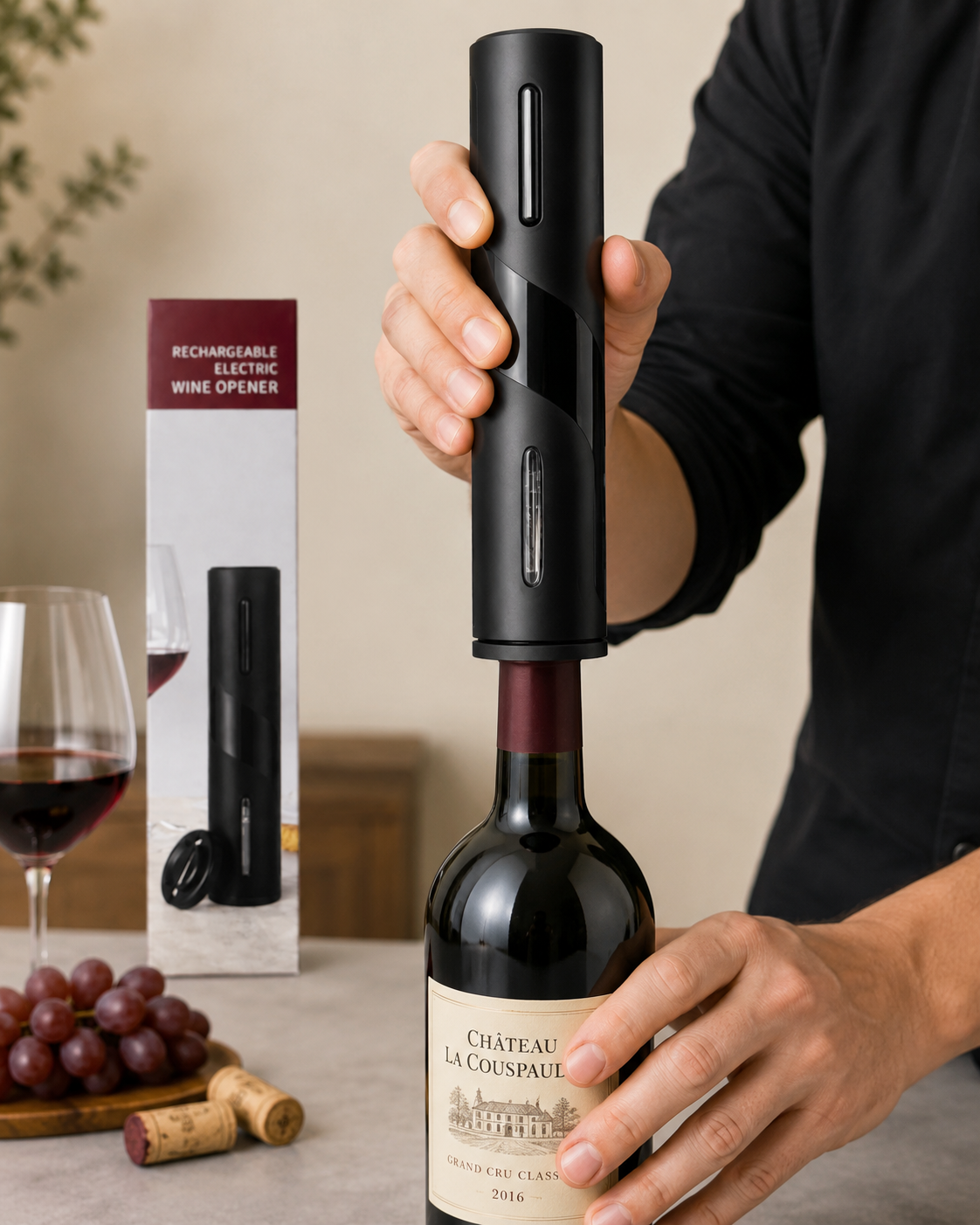 🍷 Destapador Eléctrico de Vino Recargable