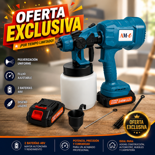 PISTOLA DE PINTURA INALÁMBRICA 48V