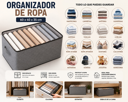 Organizador de Ropa Plegable 60 × 40 × 35 cm
