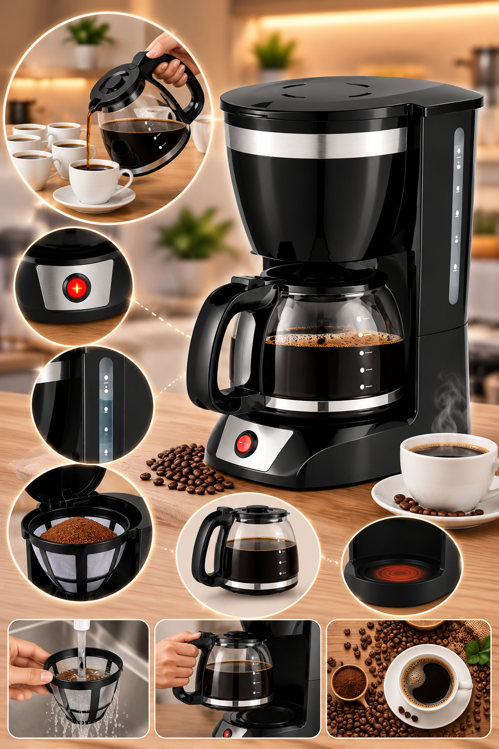 ☕ CAFETERA SOKANY 6 TAZAS