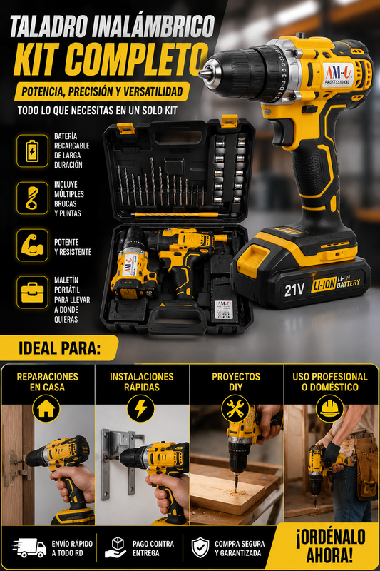 SET DE TALADRO 2 BATERIAS 21 V