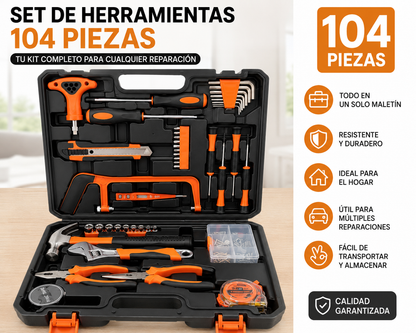 🧰 SET DE HERRAMIENTAS 104 PIEZAS