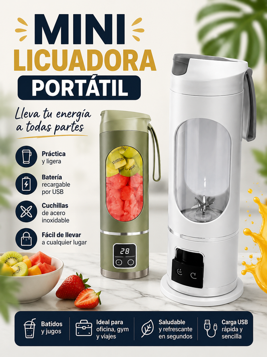 MINI LICUADORA PORTATIL RECARGABLE