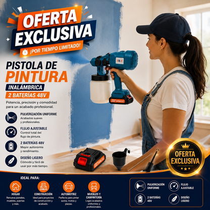 PISTOLA DE PINTURA INALÁMBRICA 48V