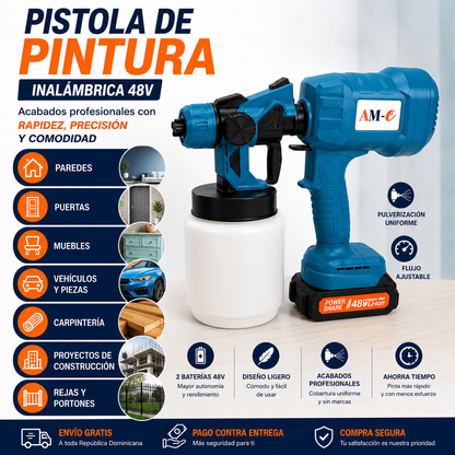 PISTOLA DE PINTURA INALÁMBRICA 48V