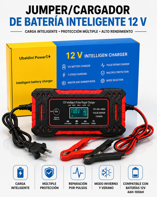 ⚡ JUMPER / CARGADOR DE BATERÍA INTELIGENTE 12V