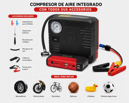 🚗JUMPER Y COMPRESOR DE BATERÍA